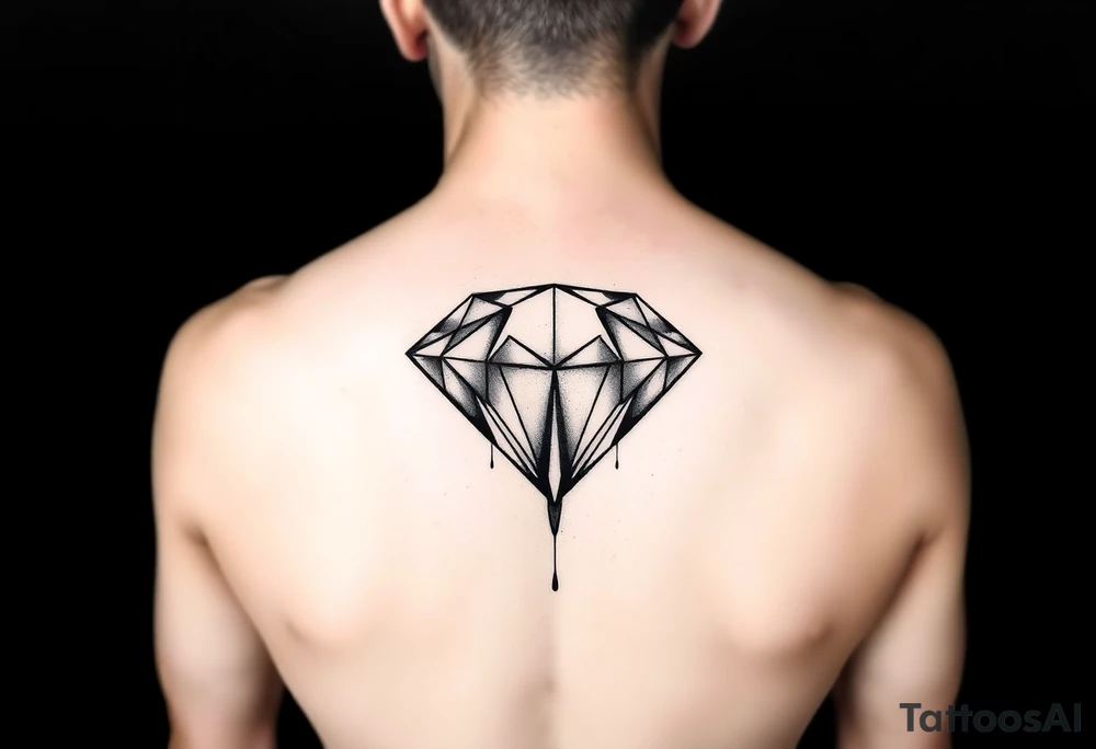 Melting diamond tattoo idea