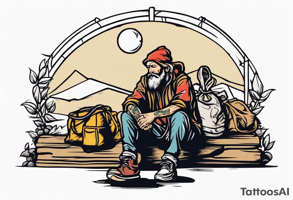 Rich homeless people tattoo idea