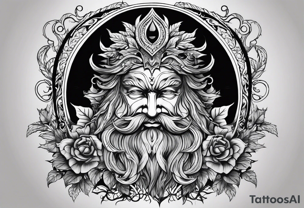 Greenman design on my arm. Incorporating divine masculine, pagan, Pan, a phallus subtlety in the design as well. Brotherhood. tattoo idea