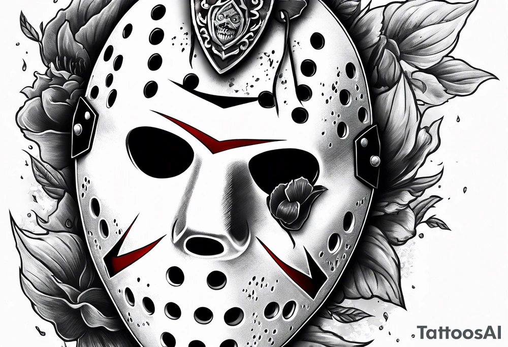 Friday the 13th Jason mask, horror, Japanese art tattoo idea