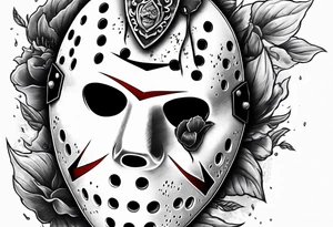 Friday the 13th Jason mask, horror, Japanese art tattoo idea