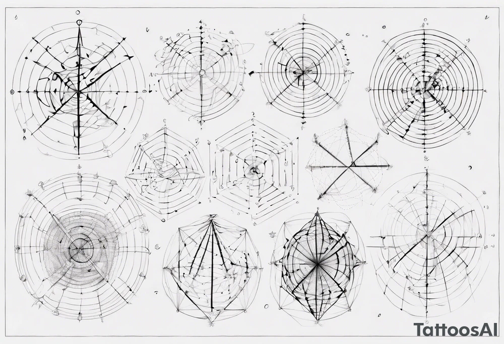 The mathematical friendship graph from graph theory that is cute, with vertices and edges, not an actual wind tattoo idea