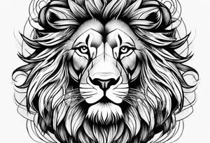 Lion thigh tattoo idea