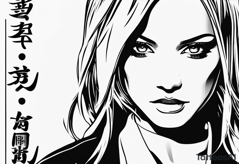kill bill eyes inspired minimalist tattoo idea