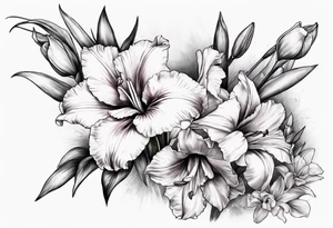 gladiolus design tattoo idea