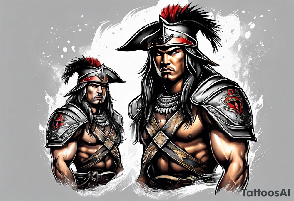 Warrior soldier tattoo idea