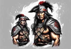 Warrior soldier tattoo idea