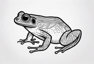 a psychedelic frog tattoo idea