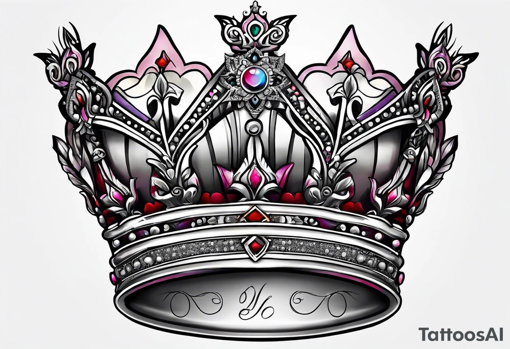 Crown with Gemini symbol tattoo idea