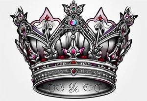 Crown with Gemini symbol tattoo idea