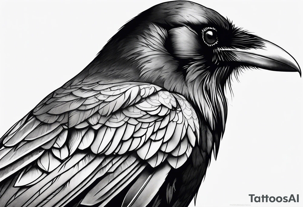 Raven tattoo idea