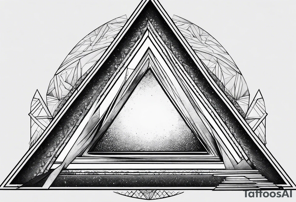 A triangle with nothing inside of it tattoo idea