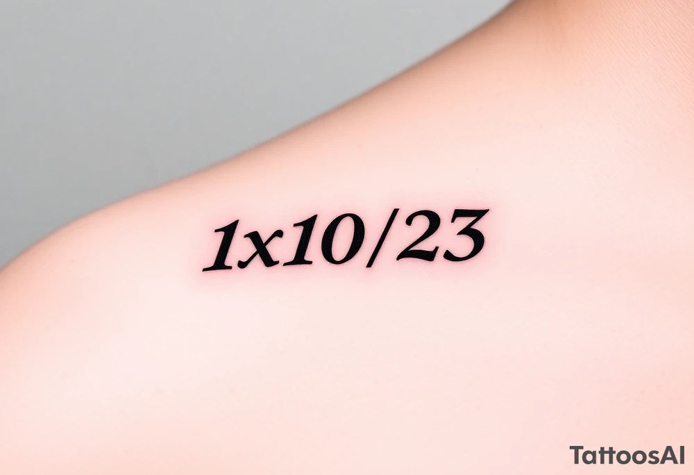 1x10^23 tattoo idea
