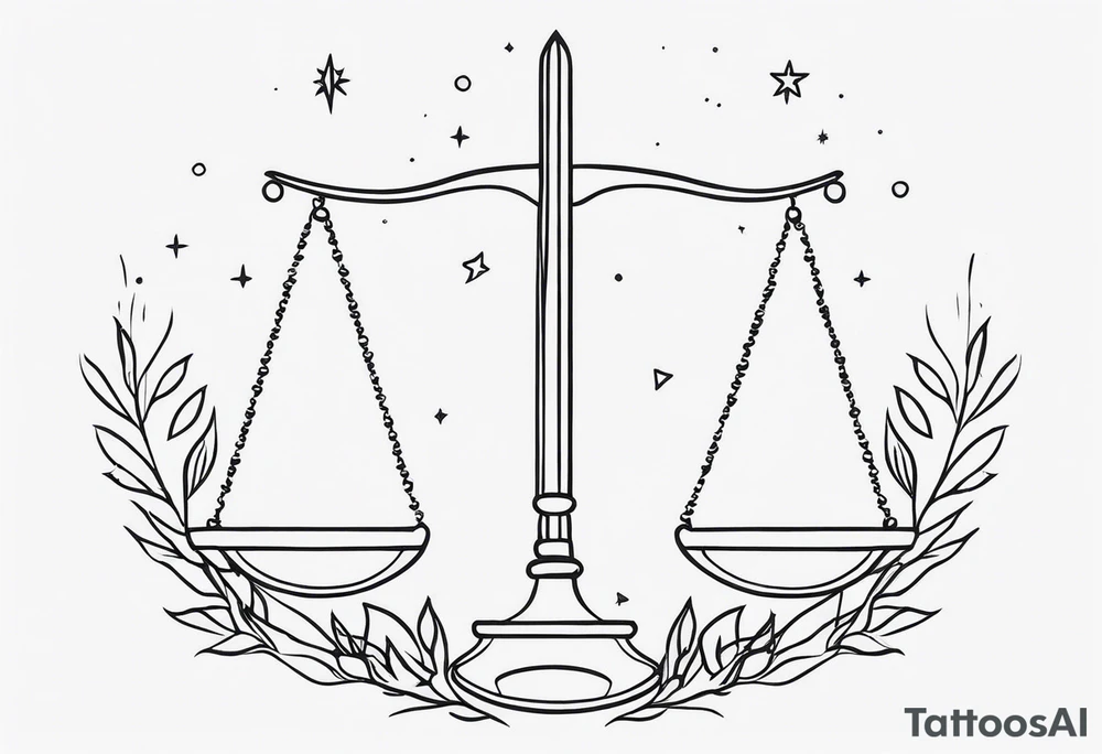A small fine line combining the Virgo and libra tattoo idea A small fine line combining the Virgo and libra tattoo idea