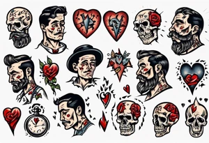 heartbroken man tattoo idea