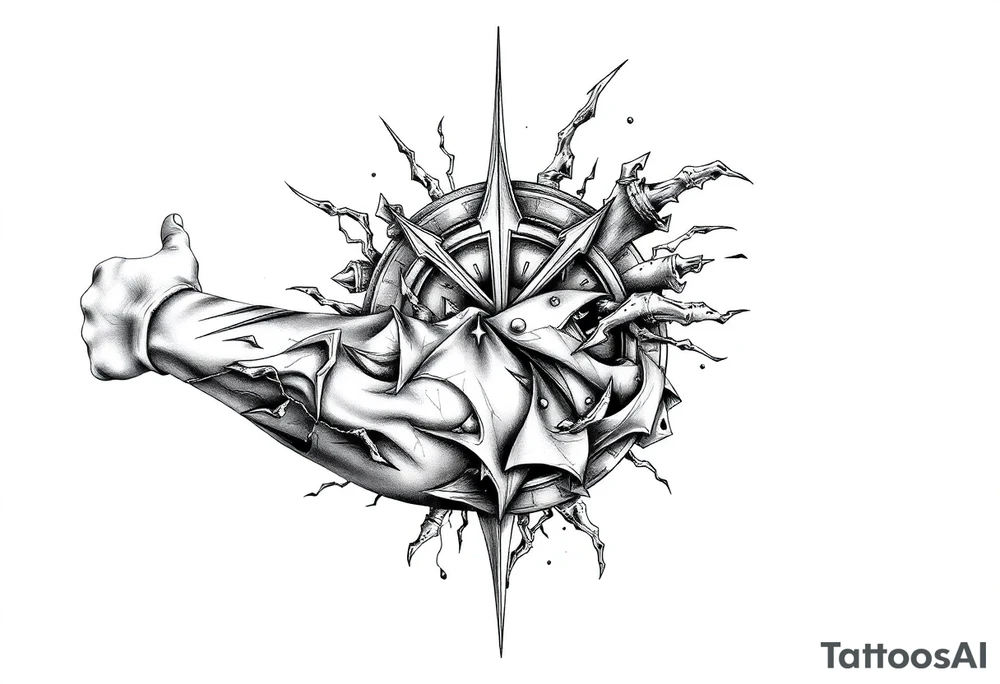 Symbol of a chaotic life with mental health struggles tattoo idea