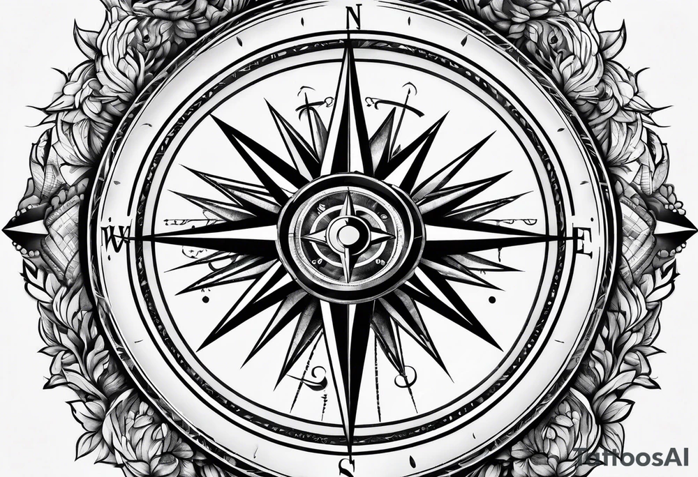 compass tattoo idea
