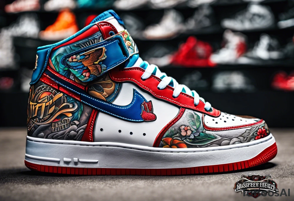 detroit , sneakers , money tattoo idea