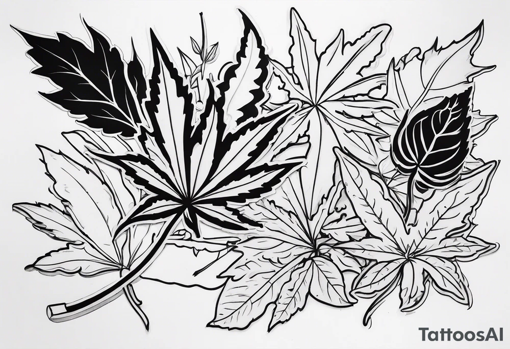 weed, smoke tattoo idea