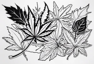 weed, smoke tattoo idea