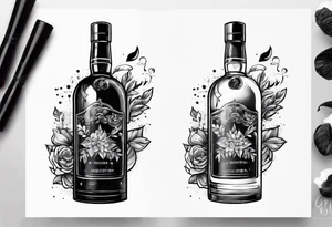 Molotov cocktail bomb tattoo idea