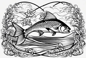 My husband love fishing and I love infinity sign tattoo idea