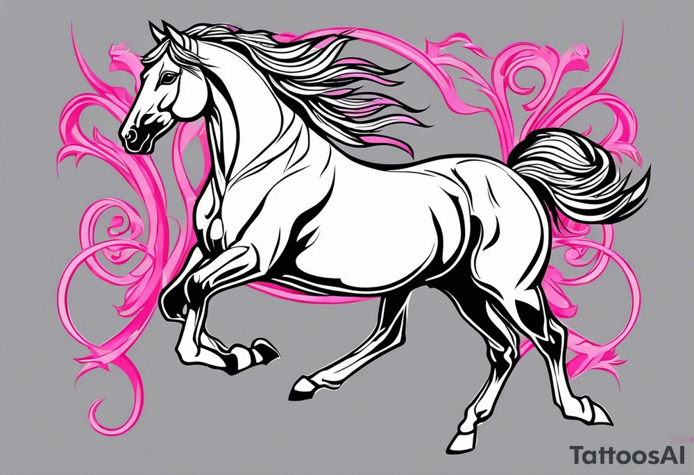 Turn pink ribbon into bucking horse
Breast cancer tattoo idea