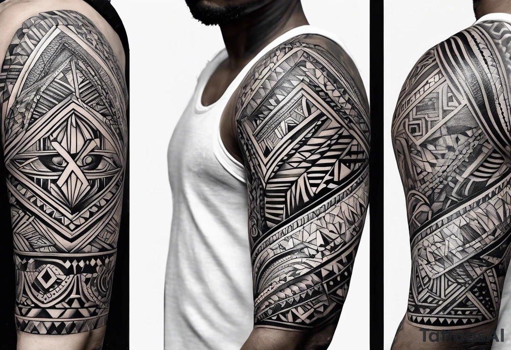 African tribal forearm tattoo idea