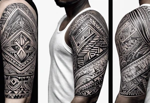 African tribal forearm tattoo idea