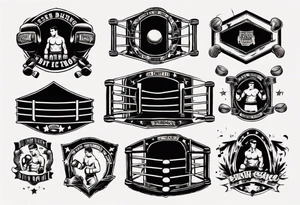 Old-school boxing ring tattoo idea