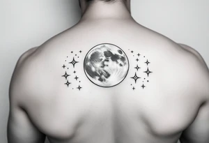 The moon and the stars tattoo idea