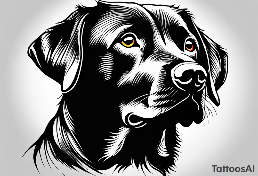 Black Labrador tattoo idea