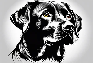 Black Labrador tattoo idea