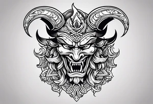 devilish symbols tattoo idea