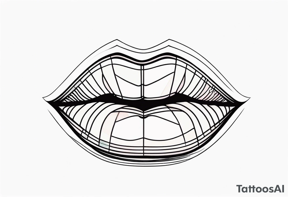 Sexy female lips tattoo idea