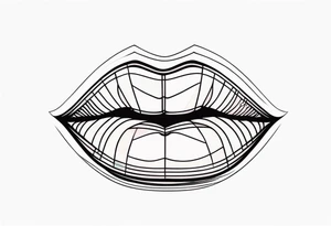 Sexy female lips tattoo idea