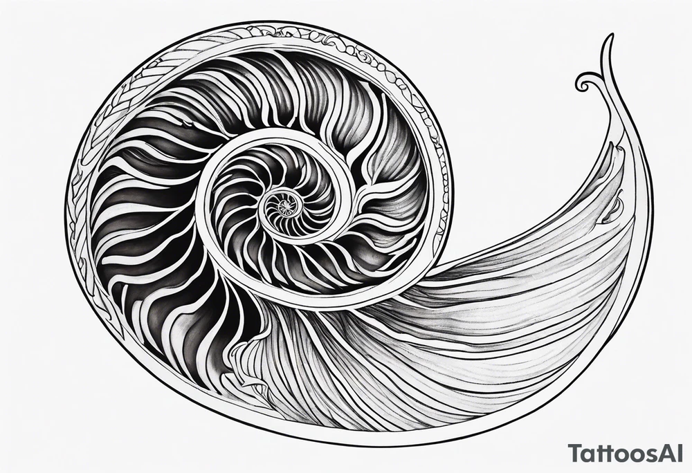 nautilus tattoo simple tattoo idea