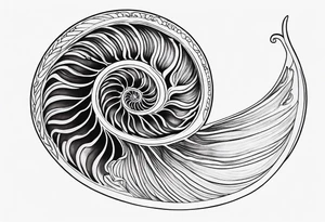 nautilus tattoo simple tattoo idea