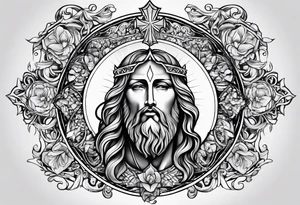 Religious faith Jesus mercy tattoo idea