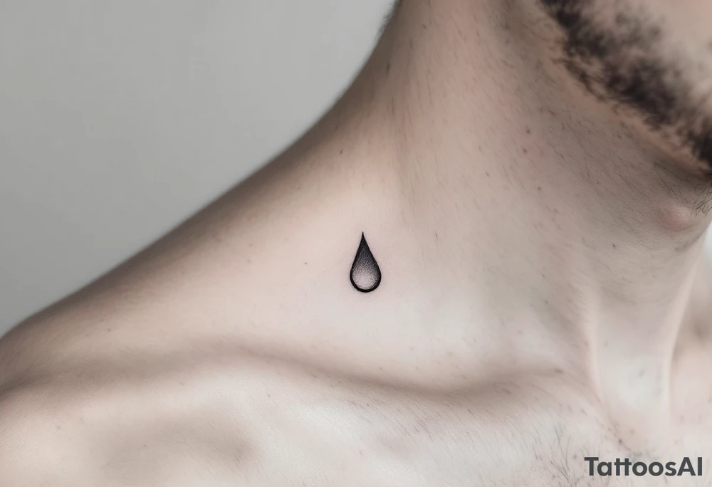 Gray ink teardrop under a man's left eye – tribute with emotion.. on man´s face under an eye. tattoo idea