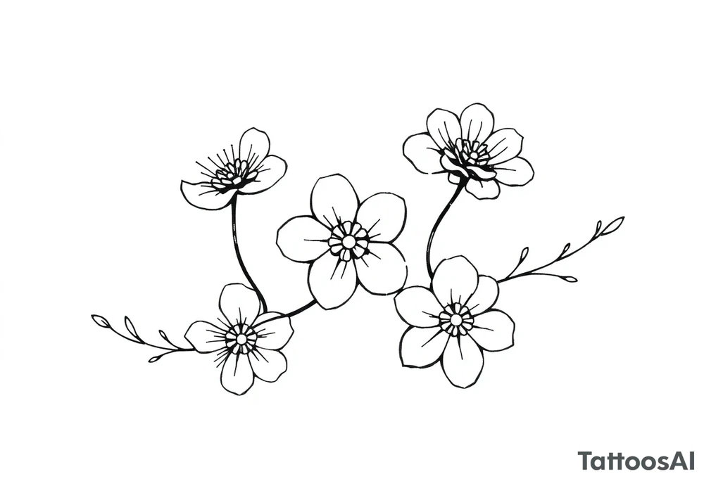 ornaments of flowers tattoo idea