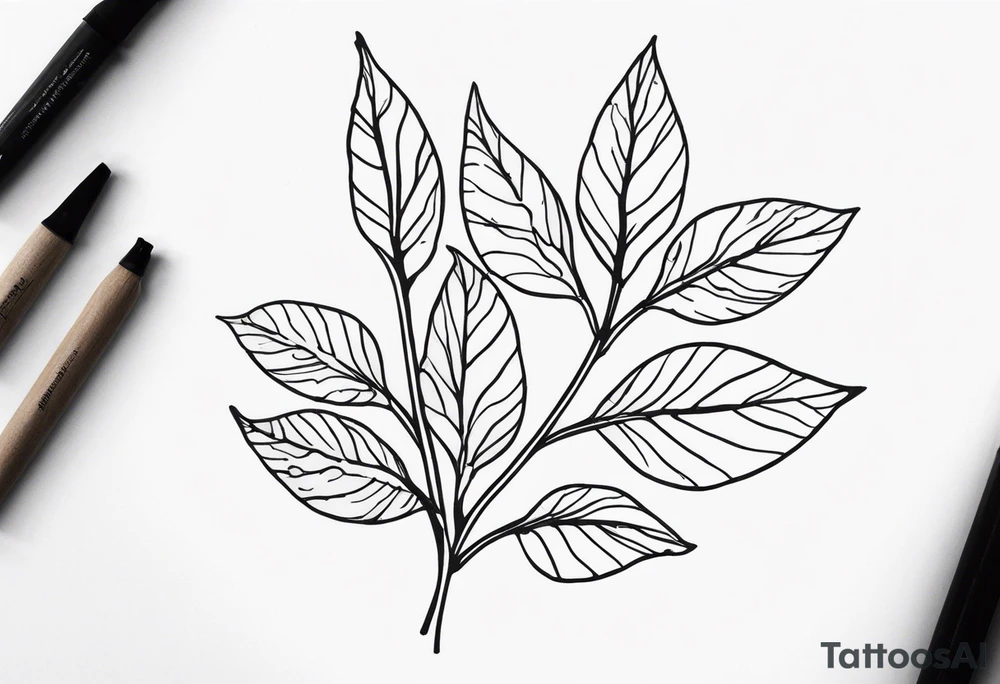 Nature-Inspired Leaves tattoo idea
