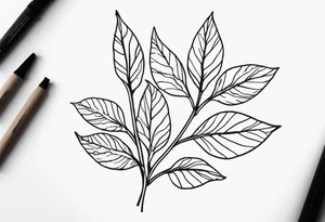 Nature-Inspired Leaves tattoo idea