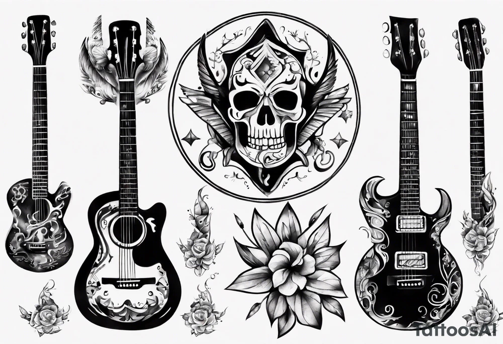guitar tattoo idea