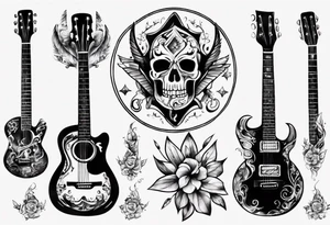 guitar tattoo idea