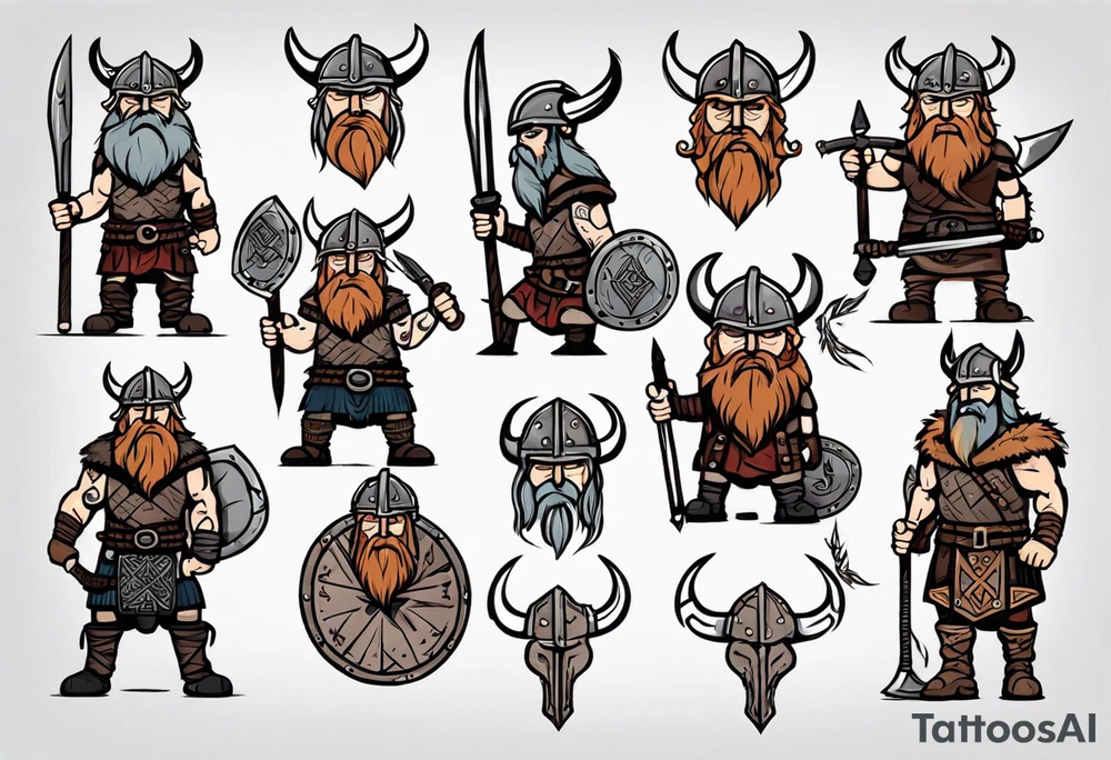 viking warrior tattoo idea