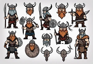 viking warrior tattoo idea