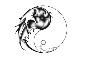 futebol, musica e Yin yang tattoo idea