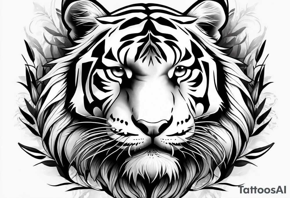 tiger sleeping tattoo idea