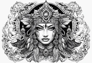 black, manyhands, tattoo idea